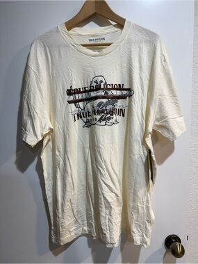 True Religion Winter White T-Shirt Size XXL